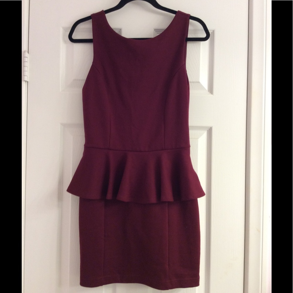 AQUA Peplum Dress
